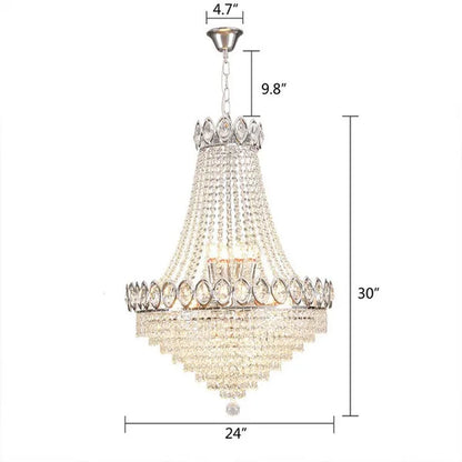 French Empire Crystal Chandelier LED Ceiling Lamp Ceiling Lighting Lamp Palace Villa