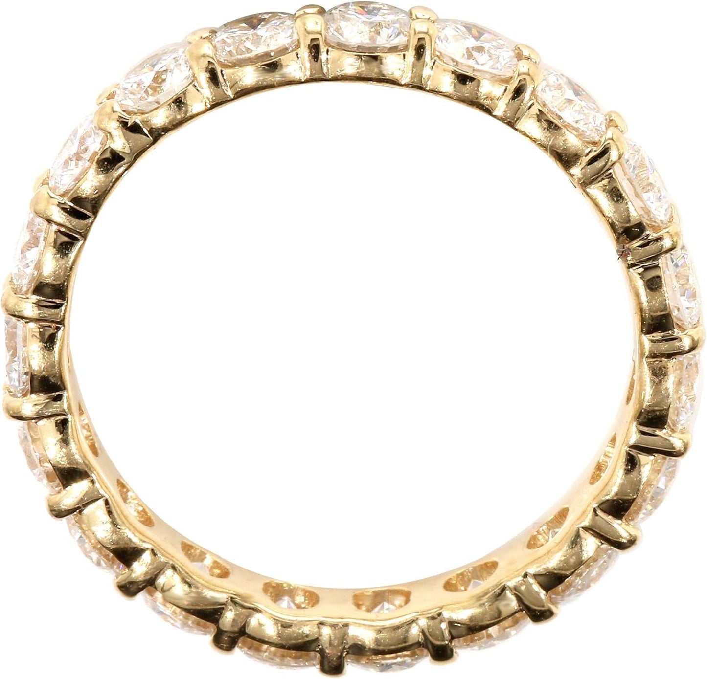 14K Yellow Gold Lab-Grown Diamond Eternity Wedding Band Ring (2.50 Cttw, I-J Color, VS2-SI1 Clarity)