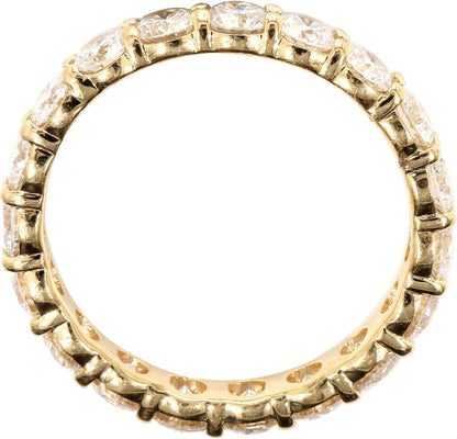 14K Yellow Gold Lab-Grown Diamond Eternity Wedding Band Ring (2.50 Cttw, I-J Color, VS2-SI1 Clarity)