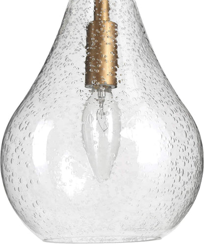 Gold Glass Pendant Lighting for Kitchen Island, Bedroom, Dining Room, Entryway, Sink, Breakfast Nook