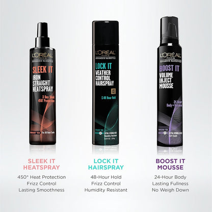 L'Oréal Paris Advanced Hairstyle LOCK IT Weather Control Hairspray, 8.25 Oz. (Packaging May Vary)
