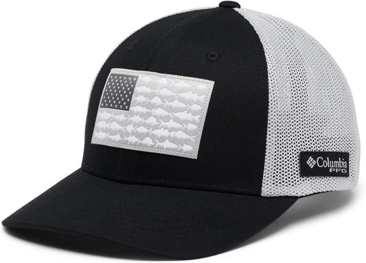 Unisex Adult PFG Fish Flag Mesh Ball Cap High Crown