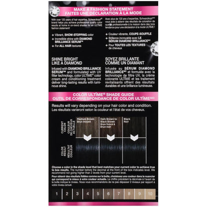 Color Ultime Hair Color, 1.4 Sapphire Black, 1 Application - Permanent Black Hair Dye for Vivid Color Intensity and Fade-Resistant Shine up to 10 Weeks - WORLD TIME VISITS