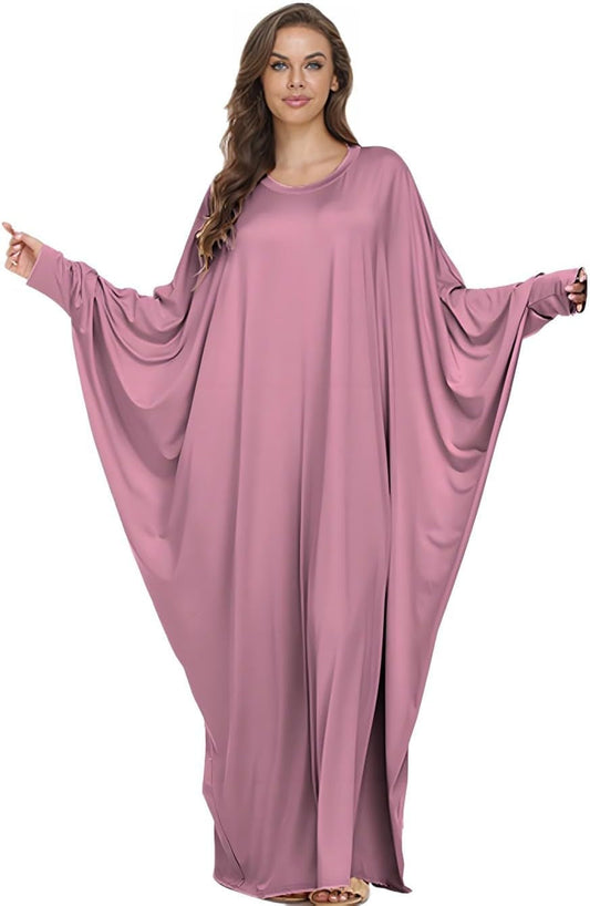 Women Soft Muslim Prayer Dress Abaya Islamic Ramadan Full of Elasticity Garment Dubai Robe