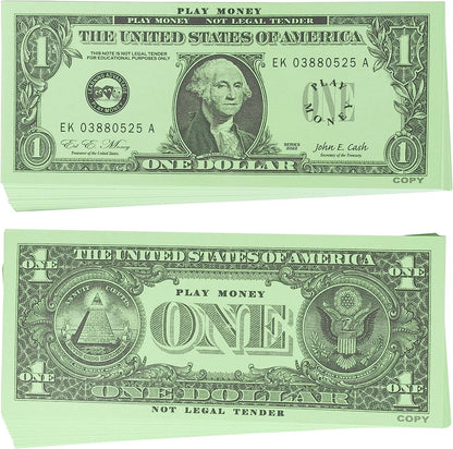 Play Quarters - Set of 100 Plastic Coins - Designed and Sized like Real US Currency - Teach Money Math with This Pretend Play Resource Master Coins