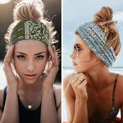 Headbands for Women Boho Elastic Hairbands for Women’S Hair Non Slip Wide Thick Head Band Fashion Soft Fabric Woman Headbands Short Hair Accessories for Women 6 Pack