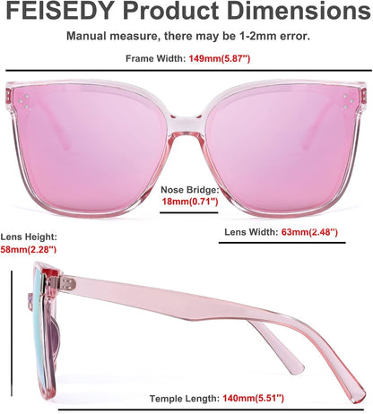 Retro Square Polarized Sunglasses Women Men Vintage Minimalist Shades B2600