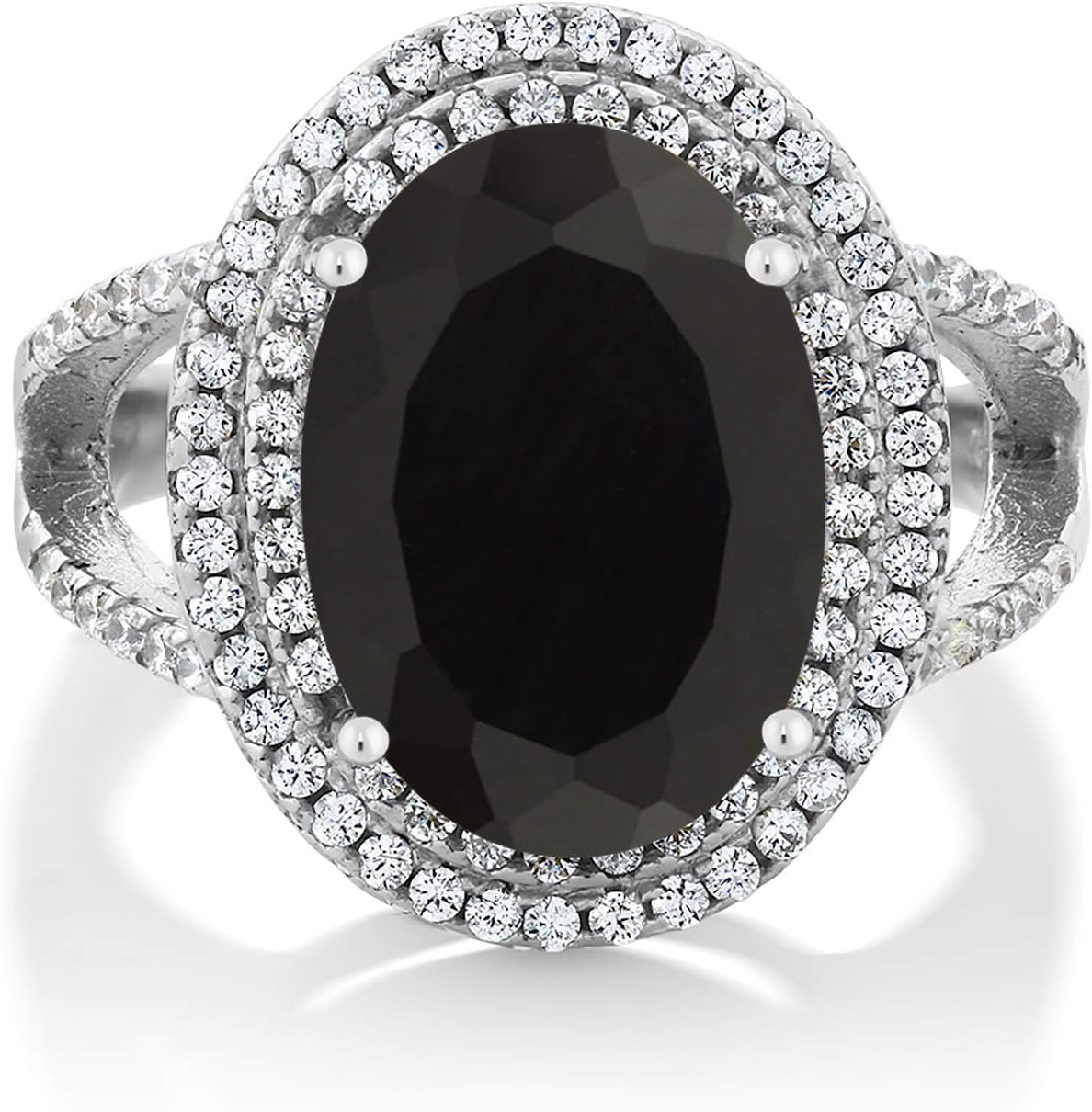 925 Sterling Silver 14X10MM Oval Gemstone Birthstone Ring for Women | Wedding Engagement Anniversary Promise Ring for Women | Available in Size 5, 6, 7, 8, 9