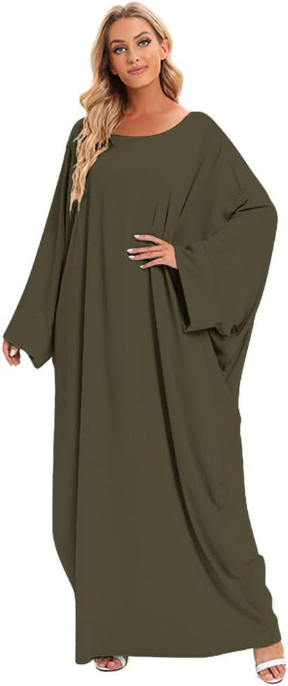 Abayas for Women Muslim One-Piece Prayer Dress Ramadan Kaftan Dresses for Women Dubai Islamic Abaya Full Length Dress