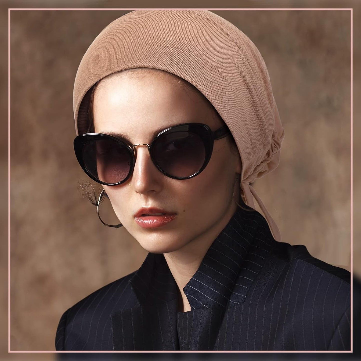 4 Pieces Women under Scarf Hat Hijab Cap Islamic Muslim under Scarf Turban Beanie Cap