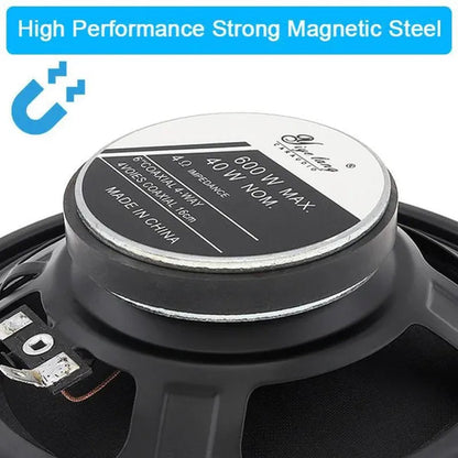 2Pcs 6 Inch 600W Full Range Frequency Car Audio Speaker Modified Heavy Mid-Bass Ultra-Thin Speaker Non-Destructive Installation