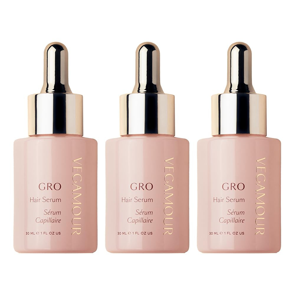 GRO Hair Serum for Hair Thinning & Shedding, Thicker Fuller Looking Hair in as Soon as 90 Days, Non Oily, Bergamot Scent, Vegan & Cruelty Free
