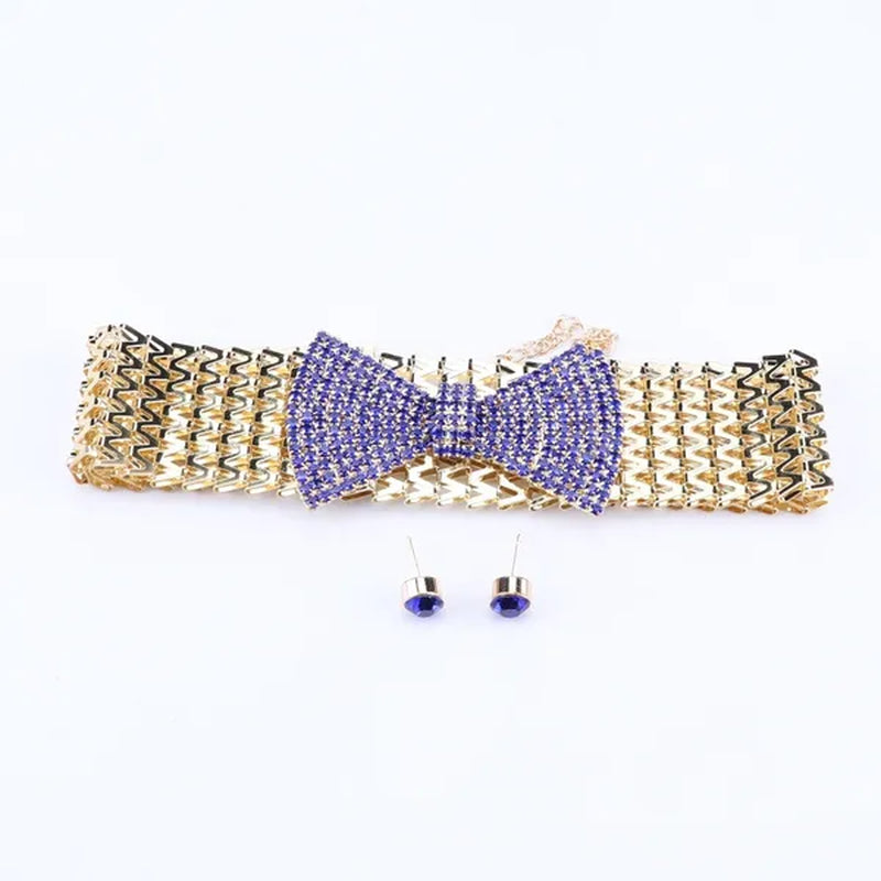 Elegant Indian Bridal Necklace Earrings Sets Dubai Jewelry Sets for Women Wedding Party Costume Accessories