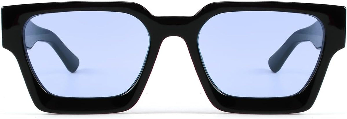 Trendy Square Sunglasses for Men Women Fashion Thick Rectangle Sun Glasses UV Protection Shades Designer Style