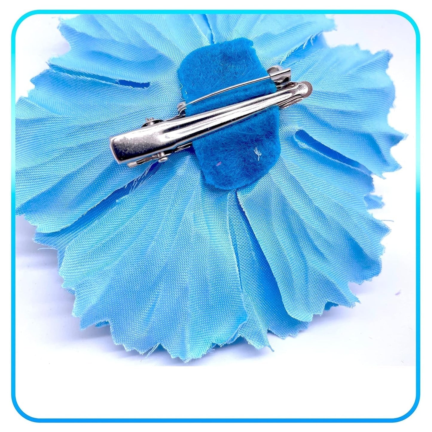 Hair Flower Clips Brooch Boutique Hair Accessories Bohemia Hairpins for Women Girls (Lake Blue)