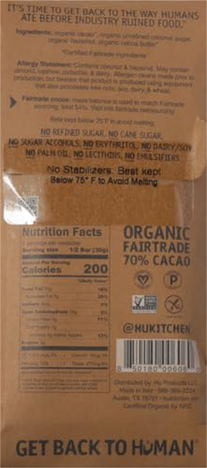 Kitchen, Bar Chocolate Hazelnut Praline, 2.1 Ounce - WORLD TIME VISITS