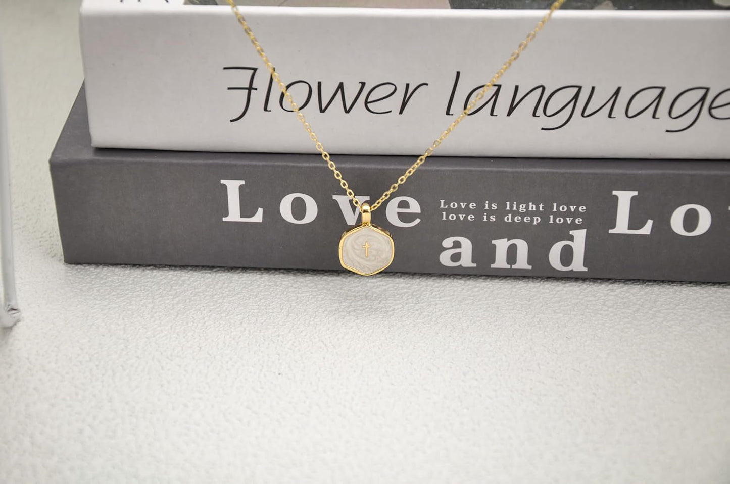 2 Pcs Cross Necklace for Women, Gold/Sterling Silver Plated Dainty Cross Pendant Necklace, Adjustable Chain, Trendy Gold Jewelry Gift for Women and Men