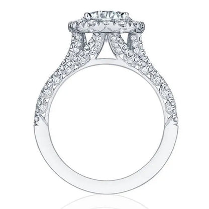 Women Wedding Diamond Ring 18K Gold Micro Pave Diamond Rings for Engagement Ring Jewelry