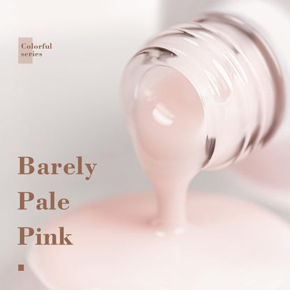 Nude Gel Polish Pale Pink Neutral Nude Colors Skin Tone Light Pink Gel Nail Polish 15Ml Single Bottle Sheer Jelly Transparent Polish Soak off UV LED Cured for Home Salon DIY French Manicure