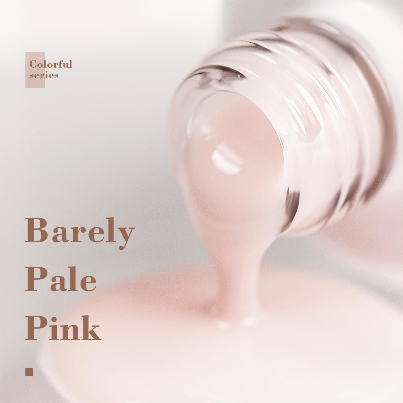 Nude Gel Polish Pale Pink Neutral Nude Colors Skin Tone Light Pink Gel Nail Polish 15Ml Single Bottle Sheer Jelly Transparent Polish Soak off UV LED Cured for Home Salon DIY French Manicure