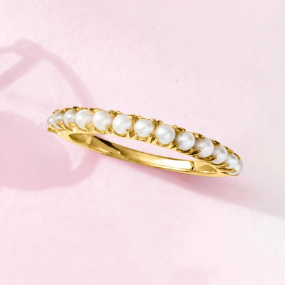 2Mm Cultured Pearl Ring in Silver