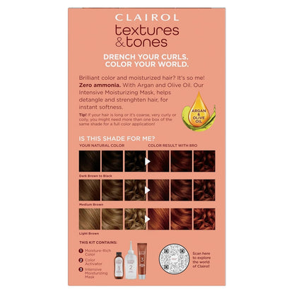 Textures & Tones Permanent Hair Dye, 8RO Sunset Copper Hair Color, Pack of 1