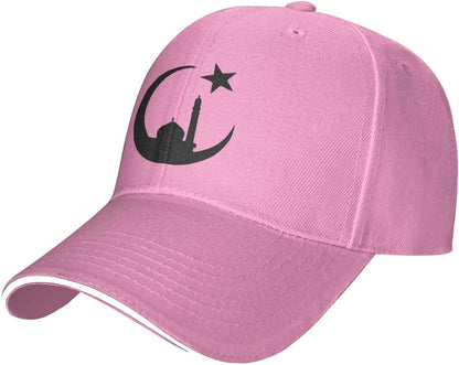 Funny-Muslim-Islam-Arabic-Islamic-Religious Allah God Be Gift Trucker Hat for Men Women Baseball Hat Snapback Golf Hat Pink