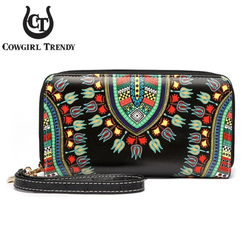Bright African Bohemian Dashiki Ostrich Fringe Tassels Western Country Handbag Women Shoulder Bag Wallet Set Black