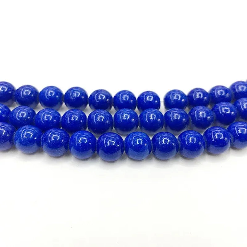 Blue Rock Lapis Lazuli Bead Stone round 4-12Mm Gemstone Loose Spacer DIY Jewelry