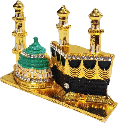 Muslim Religious Mecca Madina Showpiece for Car Dashboard, Home Temple, Shop Counter/Shelf, or Office Table (10538)