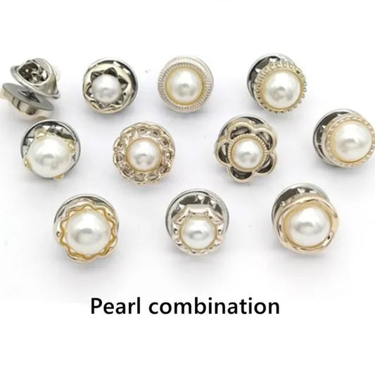 100/30/10Pcs Cute Practical Anti-Glare Brooch Dress Neckline Pearl Pin Clothes Fixed Brooch Women Girl Fashion Jewelry Accessories - WORLD TIME VISITS