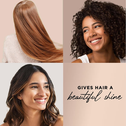Coconut & Argan Oil Heat Protectant Leave-In Spray for All Hair Types, 450°F Heat Protection, Sulfate-Free, Paraben-Free, Dye-Free, Alcohol-Free, Adds Shine, 6.4 Fl Oz