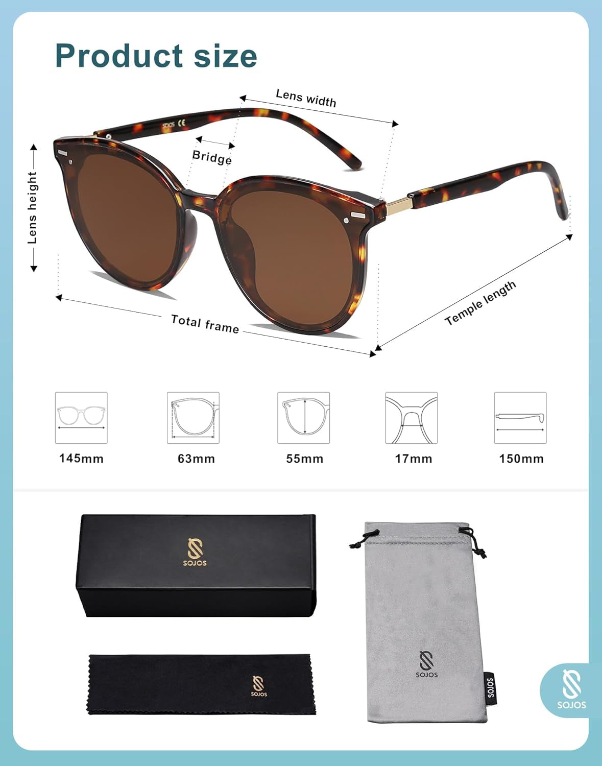 Sunglasses Womens Trendy 2025 Classic round Retro Vintage Shades Large Frame Sunnies SJ2067