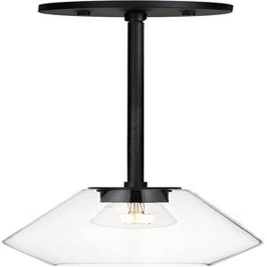 Glass Pendant Lighting, Modern 1 Light Kitchen Pendant Light Fixture Black Adjustable Pendant Lamp XB-P1228-MB