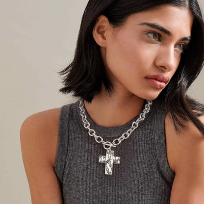 Trendy Vintage Cross Pendant Necklace for Men Women Cross Necklace Mens Jewelry - WORLD TIME VISITS
