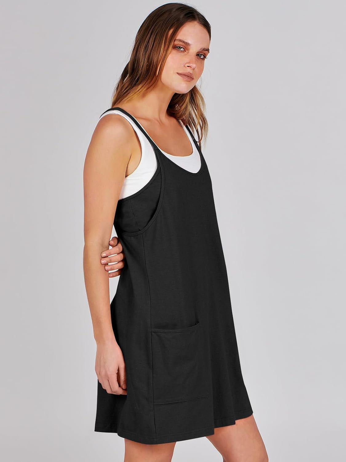 Women Summer Mini Romper Dress Workout Tennis Active Sports Athletic Outfits Built in Shorts Trendy Vacation