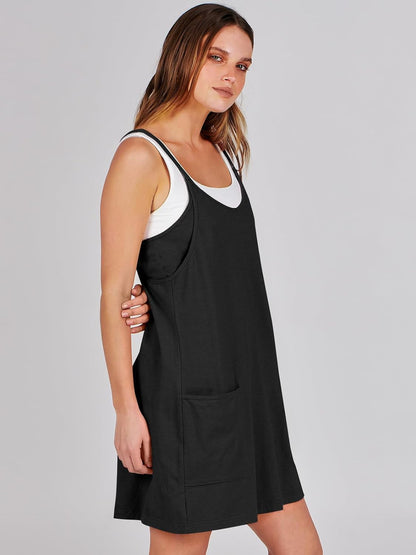 Women Summer Mini Romper Dress Workout Tennis Active Sports Athletic Outfits Built in Shorts Trendy Vacation