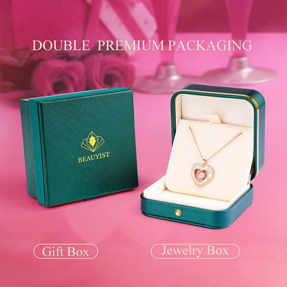 Birthstone Necklaces for Women & Girls, Love Heart Pendant Necklace Chains Jewelry Gifts, 5A Zirconia I Love You Necklace, Anniversary Birthday 2023 Gifts for Wife/Girlfriend/Her