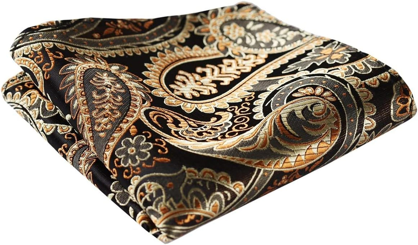 Bow Ties for Men Paisley Bowties Mens Self Tie Bow Tie and Pocket Square Set Formal Tuxedo Wedding Bowtie