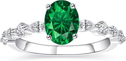 1.5Ct White Gold Plated Silver Engagement Ring for Women Oval Cut Cubic Zirconic Engagement Ring CZ Wedding Ring for Women Promise Rings Band Width 2.2Mm Size 5-9 - WORLD TIME VISITS