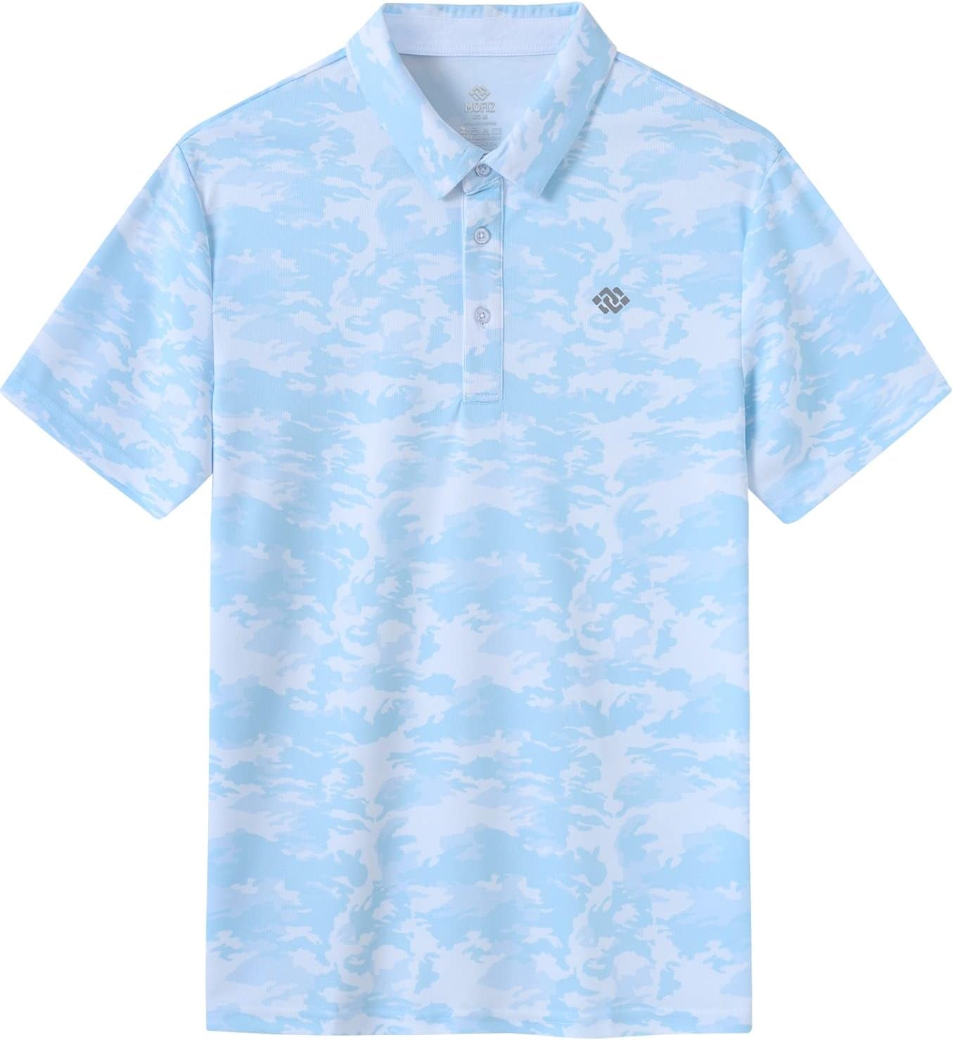 Men'S Camo Polo Golf Shirt Hiking Dry Fit Short Sleeve T-Shirts Pique Collared Polo Jersey