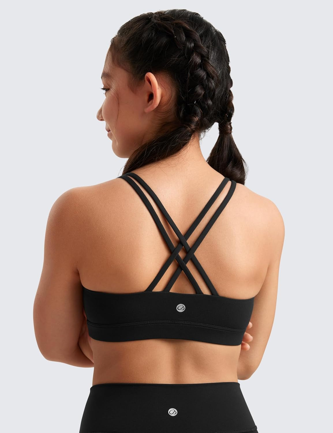 Girls Butterluxe Training Bra - Strappy Scoop Neck for Teens Kids Yoga Sports Comfort Dance Crop Top - WORLD TIME VISITS