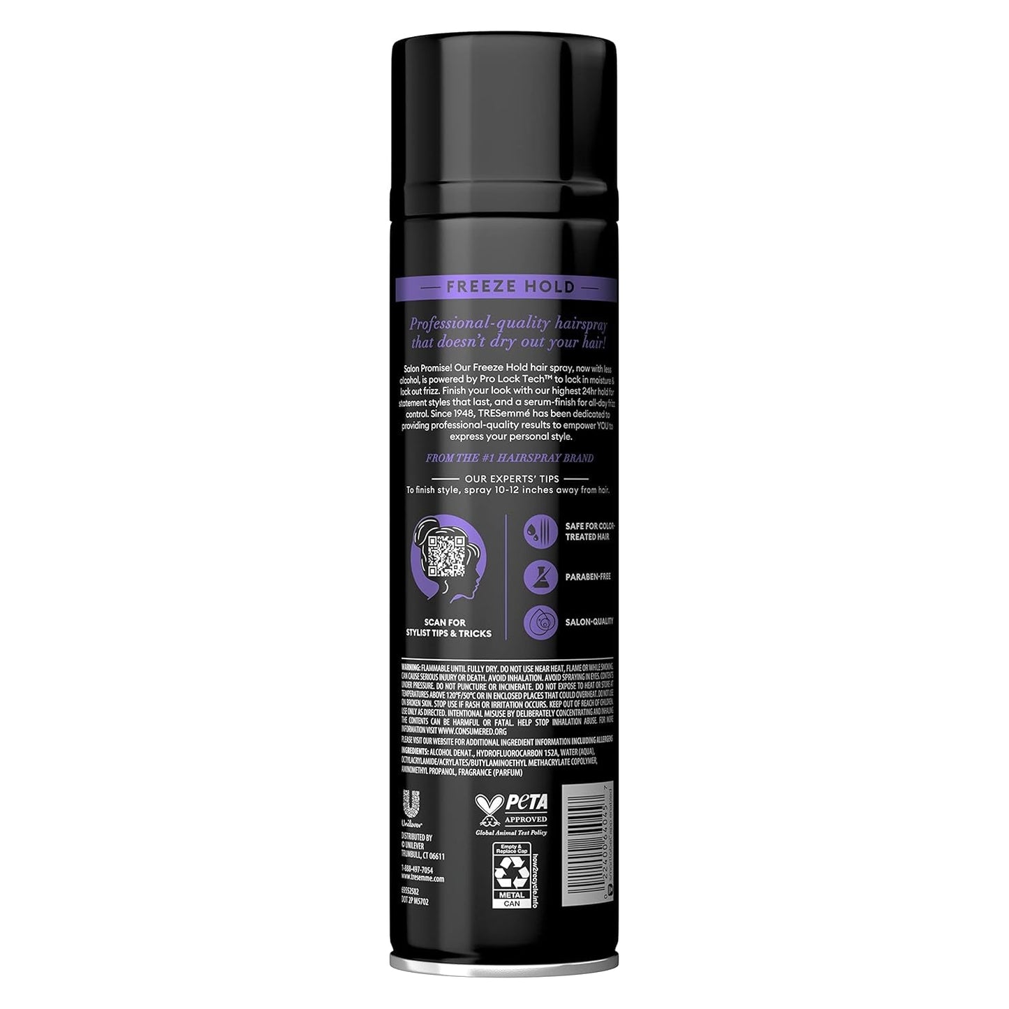 Tresemm? TRES Two Aerosol Hairspray for All Hair Types Freeze Hold Hair Styling anti Frizz Hairspray with All Day Humidity Resistance 11 Oz, Pack of 6 - WORLD TIME VISITS