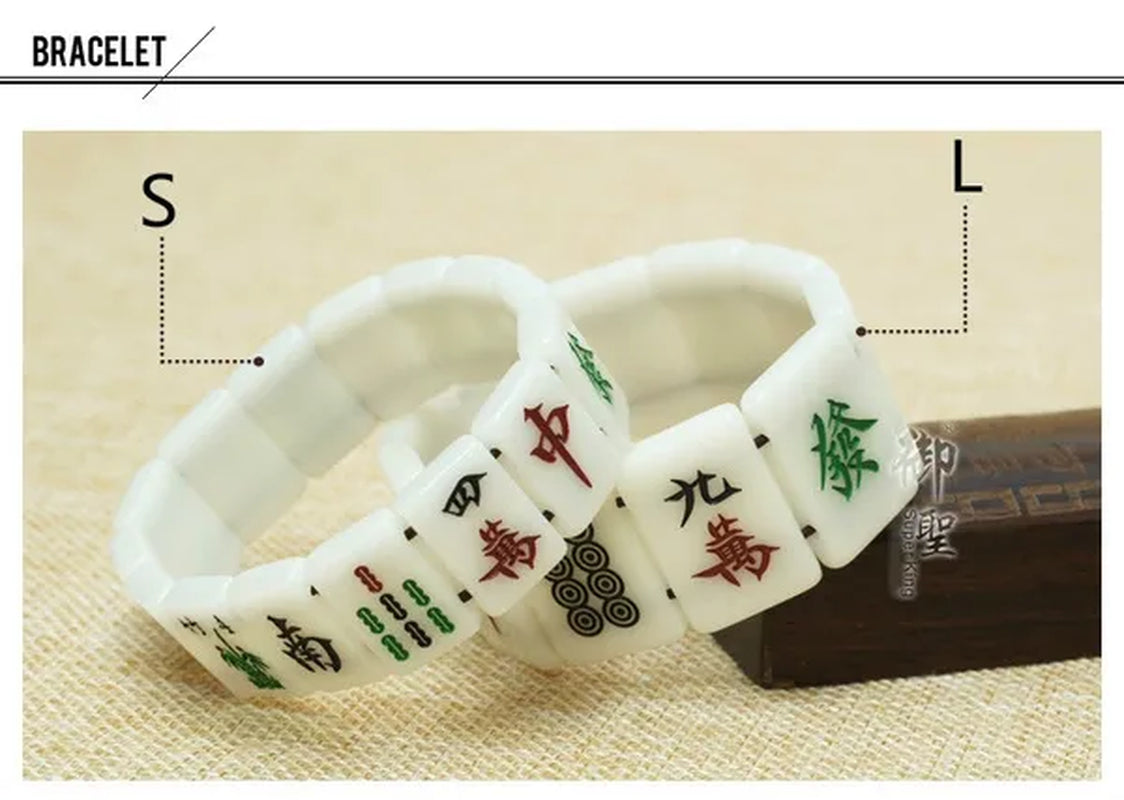Creative Retro Chinese Style Mahjong Bangles Mah Jongg Bracelet for Men Women Gifts - WORLD TIME VISITS