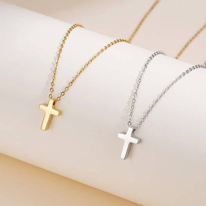 Valentines Day Gifts for Kids-Cross Necklace Gifts for Boys,Small Cross Pendant Necklace Religious First Communion Confirmation Baptism Jewelry Gifts