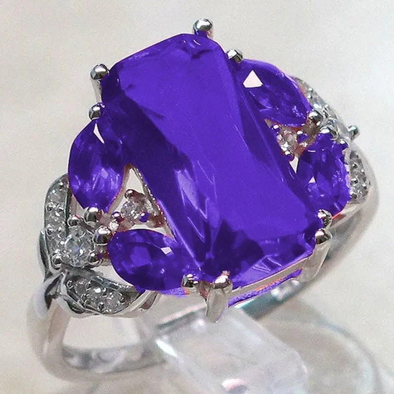 Jewellry Size 6-10 Red Ruby Cut Ring Ladies