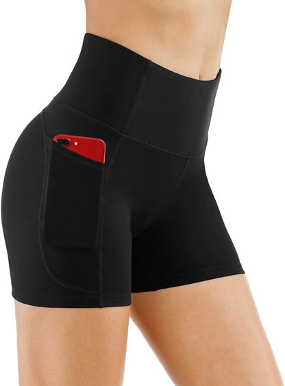 Women'S High Waist Workout Shorts Breathable Dolphin Split Elastic Lounge Yoga Shorts - WORLD TIME VISITS