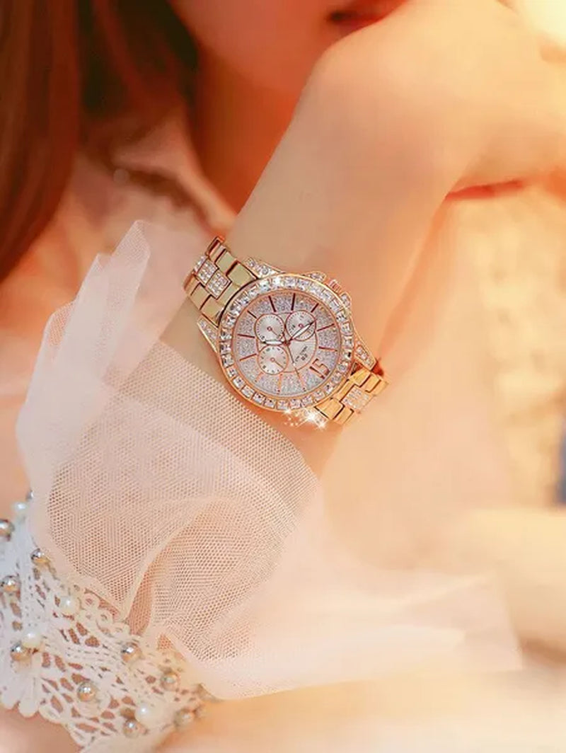 Fashion Women Watches Luxury Brand Watch Bracelet Quartz Diamond Rose Gold Ladies Wrist Watches For Women Wristwatch montre femme