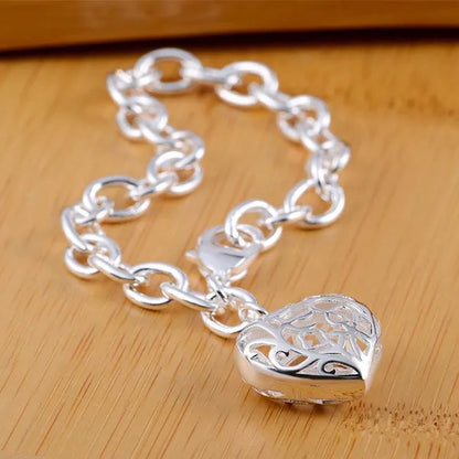 Fashion Jewelry Heart-Shape Chain Bracelets for Women