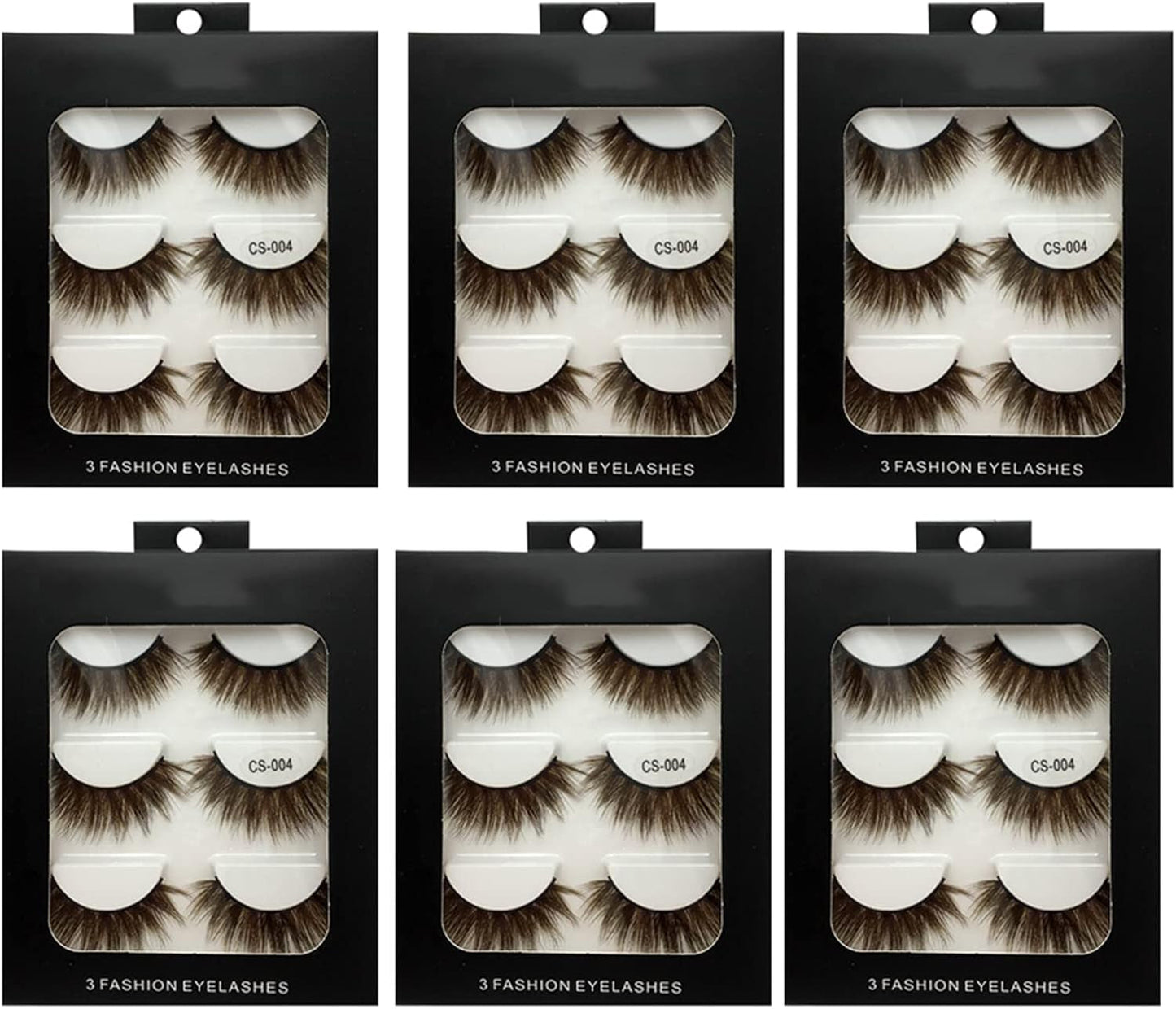 Colorful Eyelashes Halloween Colored Long Dramatic False Eyelashes Party Women Cosmetic Russian Strip Lashes Handmade Reusable 18 Pairs,Brown - WORLD TIME VISITS